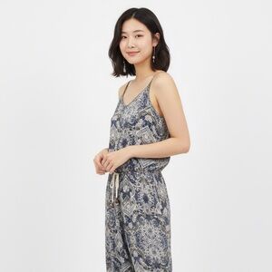 Bohemian Patterned Jumpsuit with pockets